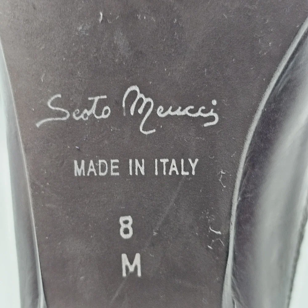 Sesto Meucci Women's Size 8 M EUC Oxblood Woven Leather Loafers Made in Italy - Picture 8 of 8